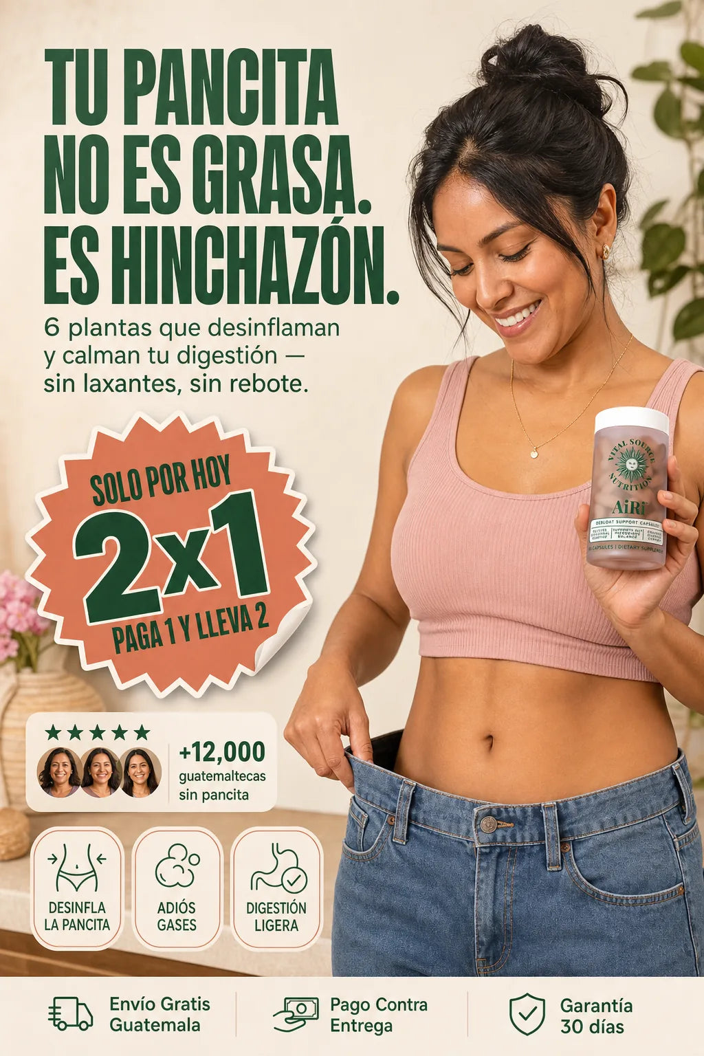 AiRi™ — Pancita Plana en 7 Días · Antihinchazón Natural - 2x1 Solo por HOY